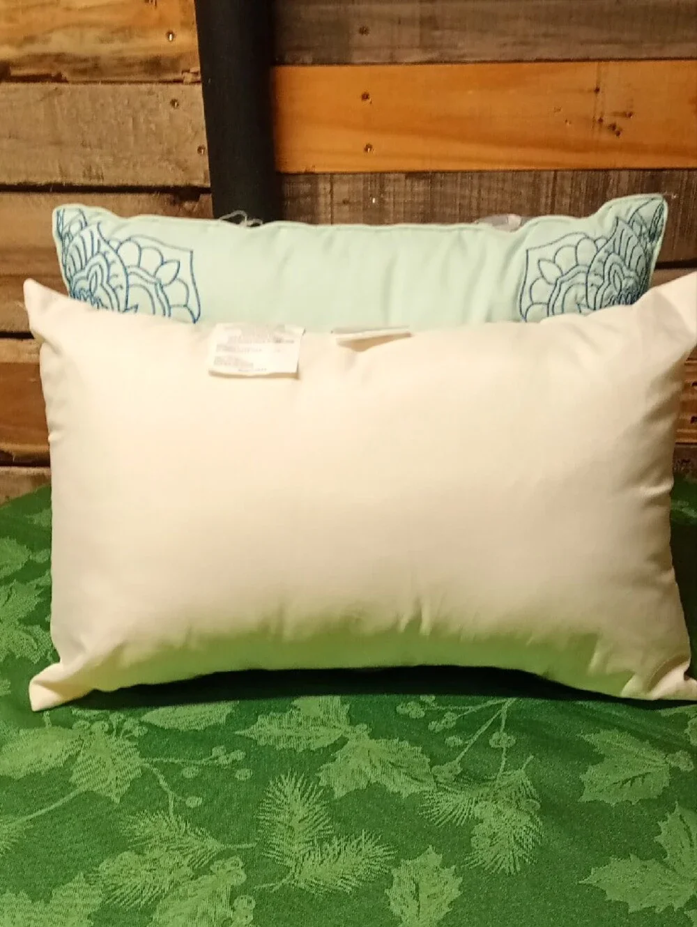 Elegant Blue & Cream Decorative 3 Pillow  Set - Home Bedding
